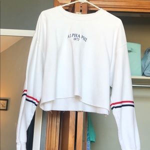 Cropped Alpha Phi Sweatshirt